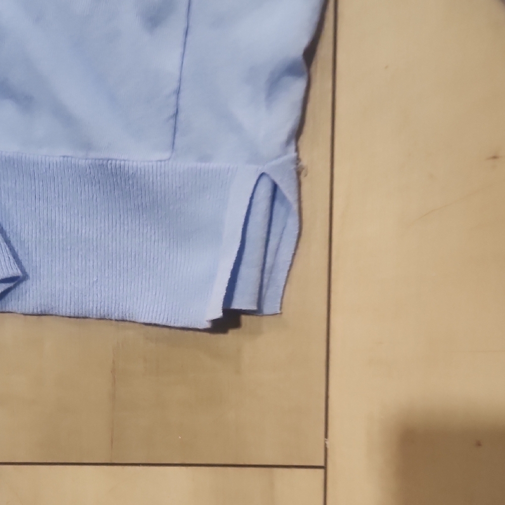 LOFT Light Blue V-Neck Button Cardigan - Picture 6 of 7